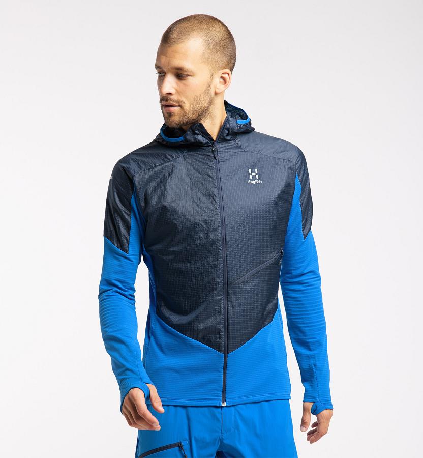 Haglöfs Mens L.I.M Hybrid Fleece Blue New Zealand 09468TIWM